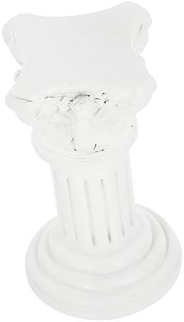 White Roman Column Statue Flower Stand Sculpture Ornament