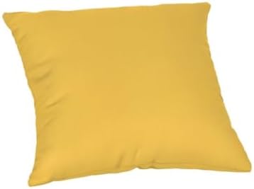 Yellow Mustard Reversible Square Throw Pillow for Outdoor Furniture 20x20