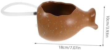 PRETYZOOM Mini Spitter Ceramic Fountain Jar for Fish Tank and Garden
