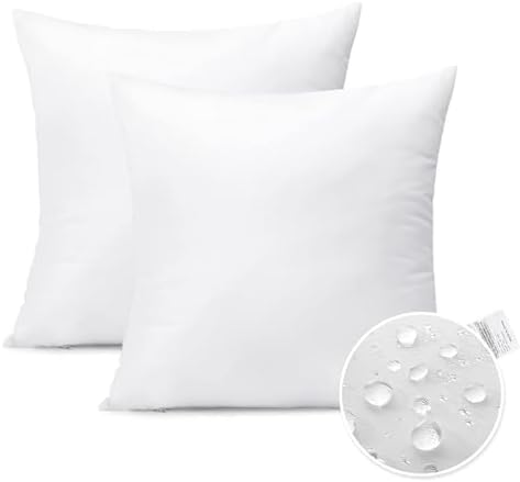 OTOSTAR Waterproof Throw Pillow Inserts 18x18 Inches Pack of 2