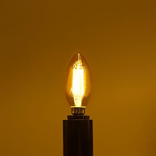 Luxrite E12 LED Filament Yellow Bulbs 45W 6 Pack