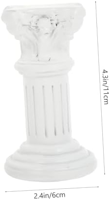 White Roman Column Statue Flower Stand Sculpture Ornament