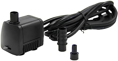 Teamson Home Water Pump for Fountains Ponds Birdbaths 119 GPH Black