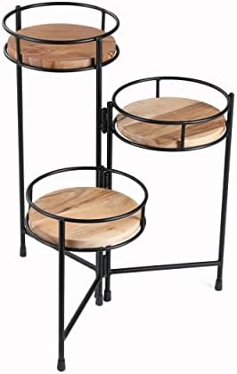 BIRDROCK HOME 3-Tier Plant Stand with Rubber Feet