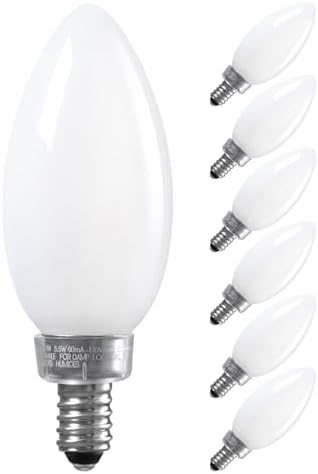 TORCHSTAR Dimmable E12 LED Candelabra Bulb Pack of 6