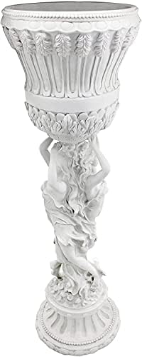 Les Filles Joyeuses Dancing Maidens Pedestal Column Plant Stand with Urn