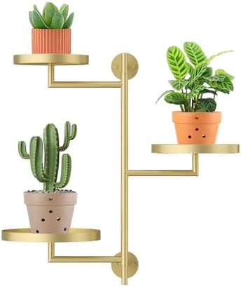 3-Tier Rotating Metal Plant Stand for Indoor Plants