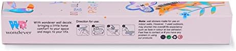 Wondever Green Grass Wall Decals with Flowers and Butterflies