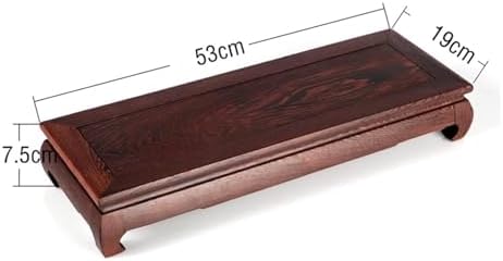 Wooden Bonsai Stand Vase Base Rectangular Display Pedestal