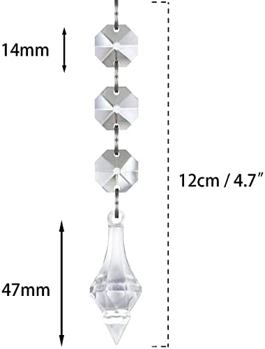 Jishi 30pk Crystal Finial Ornaments for Christmas Tree Decor