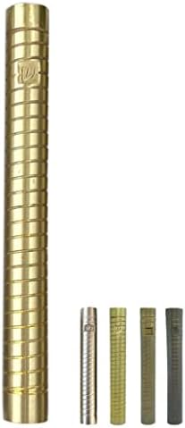 AS Brass Mezuzah Case With Scroll For Door