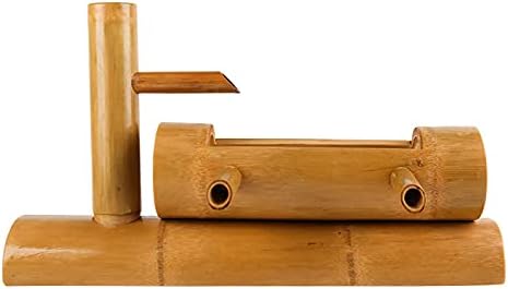 Yellow Bamboo Water Pump Fountain for Zen Garden 30cm