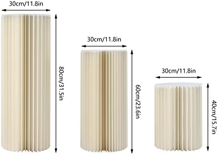 3pcs Foldable Cardboard Honeycomb Flower Stand