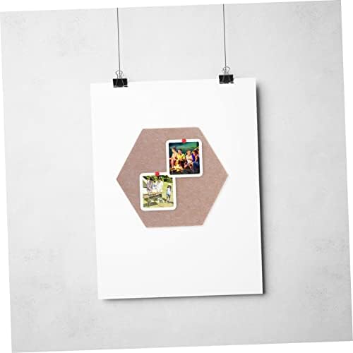 Amosfun 10pcs Hexagon Felt Bulletin Board Wall Decor