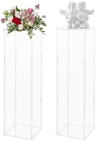2PCS Acrylic Pedestal Display for Weddings and Parties