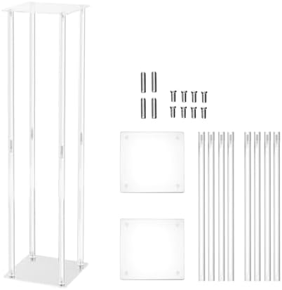 VEVOR 2PCS 315 Inch Wedding Flower Stand with Acrylic Laminate