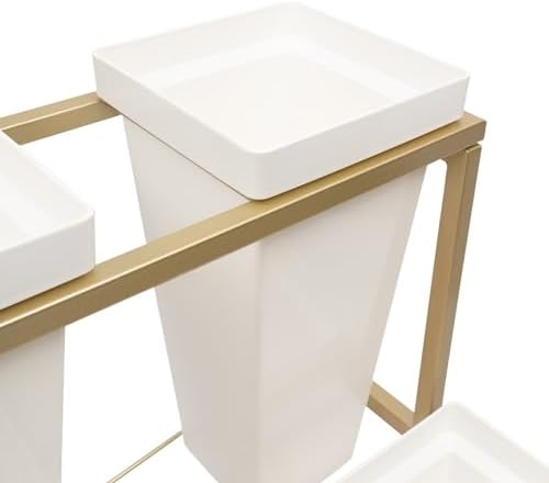 3-Layer Flower Display Stand with 12Pcs Buckets and Wheels