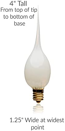 Silicone Candle Bulbs with White Flame Design 7W 12-Pack