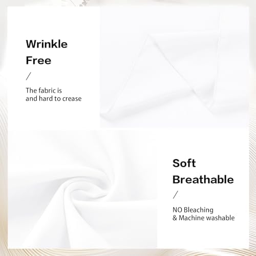 VOK White Chiffon Arch Drapes 2 Panels for Wedding Ceremony