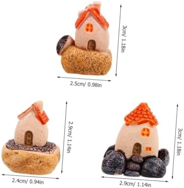 GLEAVI 6pcs Miniature House for Garden Decor