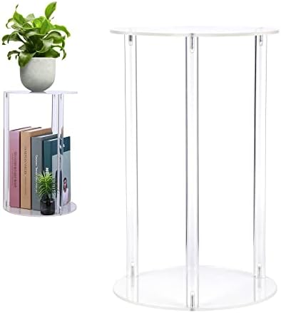 YourGift Clear Acrylic Plant Stand for Indoor Outdoor Use