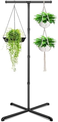 OugeWood Hanging Plant Stand with 4 Hooks Heavy Duty