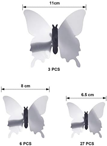 48 Piece DIY 3D Butterfly Wall Sticker Set