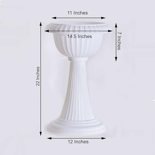 Efavormart 4 Pack White Italian Inspired Pedestal Stand
