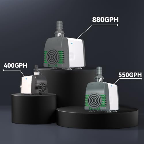 550GPH Submersible Water Pump with Adjustable Flow and Overheating Protection