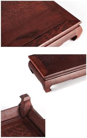 Wooden Bonsai Stand Vase Base Rectangular Display Pedestal
