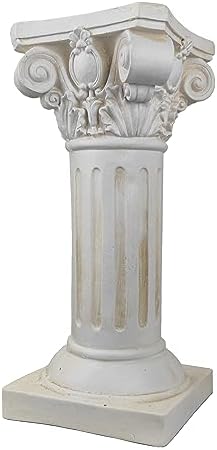 Classical Greek Ionic Column White Decor Stand