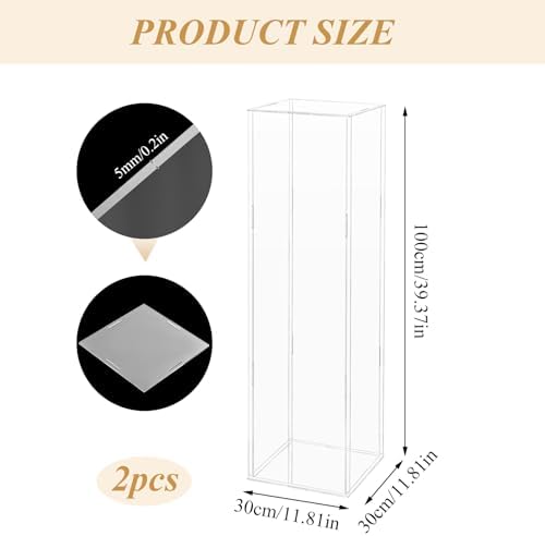 2PCS Acrylic Pedestal Display for Weddings and Parties