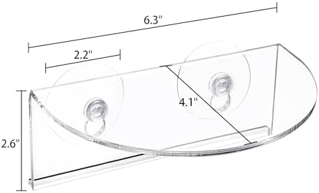 Suwimut 4 Pack Floating Shelf for Windows and Aquariums