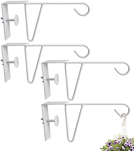 Moonoom 4 Pcs Adjustable Vinyl Fence Hooks