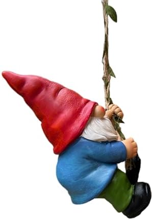 Hanging Gnome Statue for Garden and Home Decor