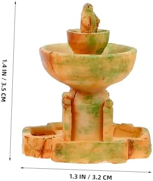 3pcs Miniature Resin Fountain Decor for Garden and Home