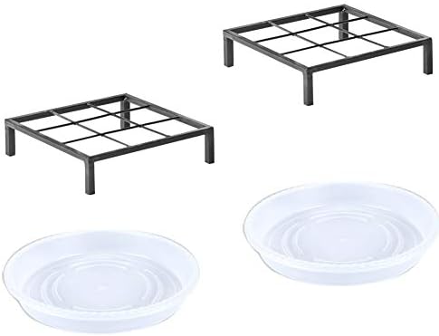 TenFuju 98 Rustproof Iron Plant Stand 2 Pack