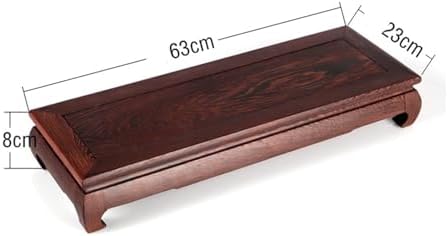 Wooden Bonsai Stand Vase Base Rectangular Display Pedestal