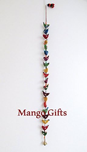 Mango Gifts 30 Bird Bell Tota Indian Hanging Decoration