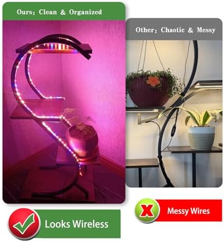RVHOME 4 Tier Indoor Plant Stand with Grow Lights