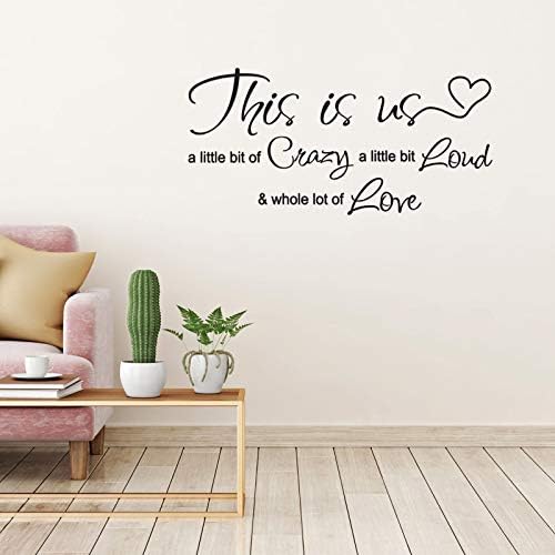 Outus Crazy Loud Love Wall Decal Vinyl Quote Art Family Saying