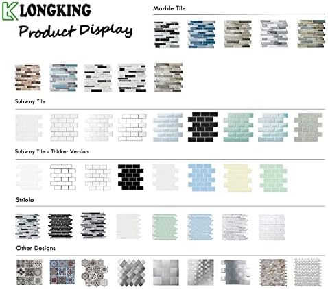 LONGKING Colorful Talavera Tile Backsplash Stickers 10 Sheets