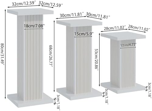 3-Piece Tall Plant Stand for Indoor Outdoor Display