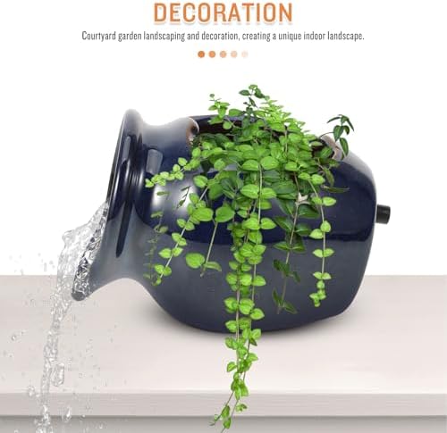Ceramic Water Fountain Jar for Outdoor Garden Decor