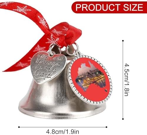Sydney Opera House Australia Map Bell Pendant Xmas Tree Ornament