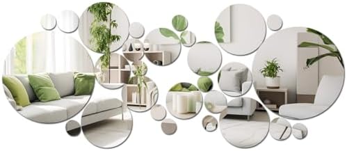 32 Pcs Acrylic Mirror Wall Stickers Set