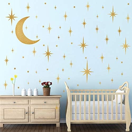 Easma Retro Starburst Wall Decals Atomic Stars Vinyl Decals