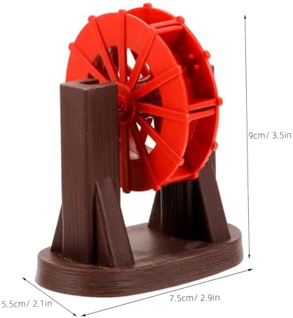 MAGICLULU Red Plastic Water Wheel Garden Fountain Decor