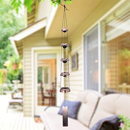 ASTARIN Copper Wind Chimes with 5 Bells for Outdoor