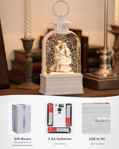 Wedding Gifts Lighted Snow Globe with 6H Timer